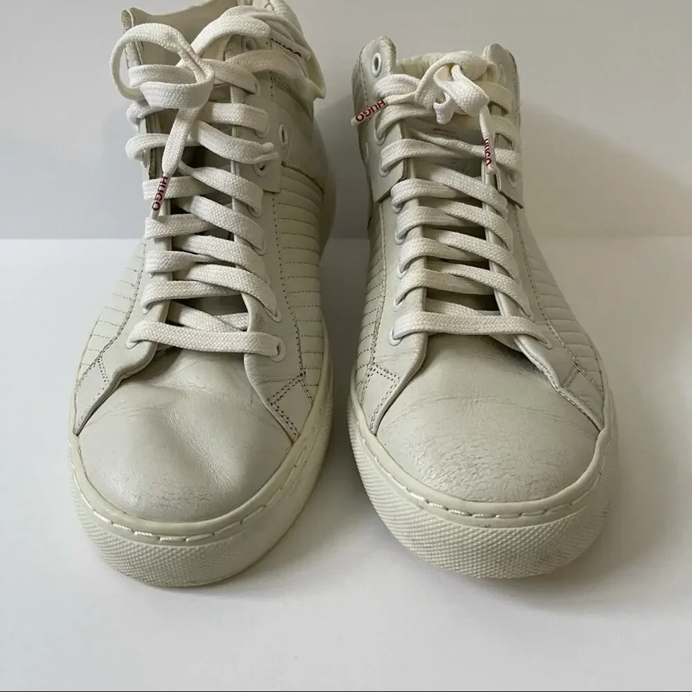 Hugo Boss White High Top Sneakers